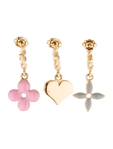 louis vuitton sweet monogram earrings|Louis Vuitton nanogram enamel.